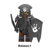 Load image into Gallery viewer, Assault_the-lord-of-the-rings-uruk-hai-warriors-custom-minifigures-set-with-weapons_1