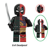 Load image into Gallery viewer, Evil_Deadpool_marvel-mashup-animated-wolverine-and-deadpool-custom-minifigures-set