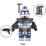 Load image into Gallery viewer, FIVE_star-wars-clone-wars-501st-legion-troopers-custom-movie-minifigures-set