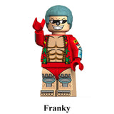 Load image into Gallery viewer, Franky One Piece LEGO-compatible custom brick minifigure
