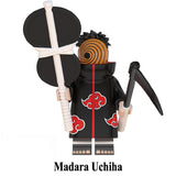 Load image into Gallery viewer, Madara Uchiha Naruto set 5 LEGO-compatible custom anime brick minifigure with gunbai fan