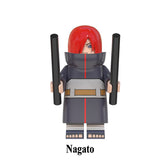 Load image into Gallery viewer, Nagato Naruto set 5 LEGO-compatible custom anime brick minifigure with black rods