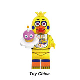 Load image into Gallery viewer, Rockstar_Chica_FNAF_LEGO_Custom_Brick_Minifigure_Toy_Series_2