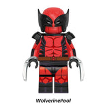 Load image into Gallery viewer, Wolverinepool_marvel-mashup-animated-wolverine-and-deadpool-custom-minifigures-set