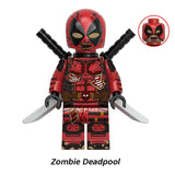 Load image into Gallery viewer, Zombie_Deadpool_marvel-mashup-animated-wolverine-and-deadpool-custom-minifigures-set