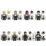 Load image into Gallery viewer, Attack On Titan minifigure set Levi Ackerman, Mikasa Ackerman, Armin Arlert LEGO-compatible building block toys | 8-piece set