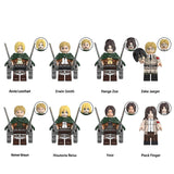 Load image into Gallery viewer, Attack On Titan minifigure set Annie Leonhart, Erwin Smith, Hange Zoe LEGO-compatible building block toys | 8-piece set
