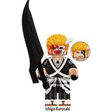 Load image into Gallery viewer, Ichigo Kurosaki Bleach LEGO-compatible minifigure | custom brick toy figure