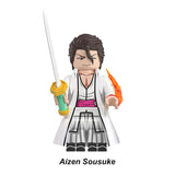 Load image into Gallery viewer, Sosuke Aizen Bleach LEGO-compatible minifigure | custom brick toy figure