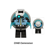 Load image into Gallery viewer, CH4D Cameraman Skibidi custom minifigure brick figure