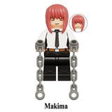 Load image into Gallery viewer, Makima Chainsaw Man LEGO-compatible minifigure custom anime brick toy
