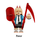 Load image into Gallery viewer, Power Chainsaw Man LEGO-compatible minifigure custom anime brick toy