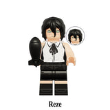 Load image into Gallery viewer, Reze Chainsaw Man LEGO-compatible minifigure custom anime brick toy