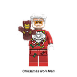 Load image into Gallery viewer, Christmas Iron Man Holiday Santa Suit LEGO-compatible minifigure | custom brick minifigures