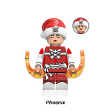 Load image into Gallery viewer, Christmas Phoenix Jean Grey Holiday LEGO-compatible minifigure | custom brick minifigures