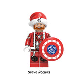 Load image into Gallery viewer, Christmas Steve Rogers Captain America Holiday LEGO-compatible minifigure | custom brick minifigures