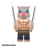 Load image into Gallery viewer, Inosuke Hashibira Demon Slayer LEGO-compatible minifigure | custom brick toy figure