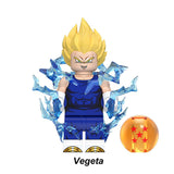 Load image into Gallery viewer, Vegeta Dragon Ball LEGO-compatible minifigure | custom brick toy figure