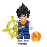 Load image into Gallery viewer, Vegeta Dragon Ball LEGO-compatible minifigure | custom brick toy figure