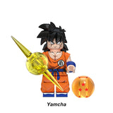 Load image into Gallery viewer, Yamcha Dragon Ball LEGO-compatible minifigure | custom brick toy figure