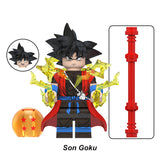 Load image into Gallery viewer, Son Goku Dragon Ball LEGO-compatible minifigure | custom brick toy figure