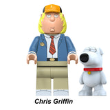 Load image into Gallery viewer, Chris Griffin and Brian Griffin dog Family Guy LEGO-compatible minifigure