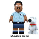 Load image into Gallery viewer, Cleveland Brown and Brian Griffin dog Family Guy LEGO-compatible minifigure