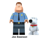 Load image into Gallery viewer, Joe Swanson and Brian Griffin dog Family Guy LEGO-compatible minifigure