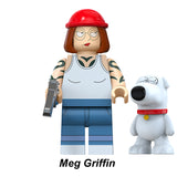 Load image into Gallery viewer, Meg Griffin and Brian Griffin dog Family Guy LEGO-compatible minifigure