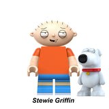 Load image into Gallery viewer, Stewie Griffin and Brian Griffin dog Family Guy LEGO-compatible minifigure