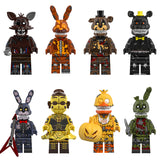 Load image into Gallery viewer, Fnaf minifigure set Clockwork Ballora, Jack-o-bonnie, Jack-o-chica LEGO-compatible building block toys | 8-piece set