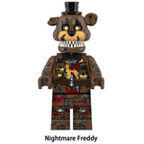 Load image into Gallery viewer, Nightmare Freddy Fnaf LEGO-compatible minifigure | custom brick toy figure