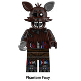 Load image into Gallery viewer, Phantom Foxy Fnaf LEGO-compatible minifigure | custom brick toy figure