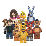 Load image into Gallery viewer, Five Nights at Freddy's minifigure set Foxy, Mike, Golden Freddy LEGO-compatible building block toys | 8-piece set