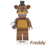 Load image into Gallery viewer, Freddy Fazbear Five Nights at Freddy's LEGO-compatible minifigure | custom brick minifigures