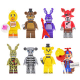 Load image into Gallery viewer, Five Nights at Freddy's minifigure set Freddy Fazbear, Bonnie The, Chica The LEGO-compatible building block toys | 8-piece set