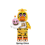 Load image into Gallery viewer, Spring Chica Five Nights at Freddy's LEGO-compatible minifigure