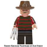 Load image into Gallery viewer, Alt Text: Freddy Krueger custom brick minifigure action toy from Horror Movie Series 1.