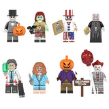 Load image into Gallery viewer, Horror Movie minifigure set Art The, Carrie White, Chucky Known LEGO-compatible building block toys | 8-piece set