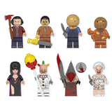 Load image into Gallery viewer, Horror Movie minifigure set Elvira, Jack Torrance, Jason Voorhees Sack Face LEGO-compatible building block toys | 8-piece set