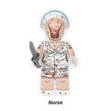 Load image into Gallery viewer, Puppet Nurse Horror Movie LEGO-compatible minifigure | custom brick toy figure