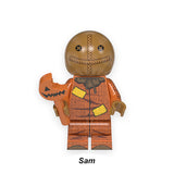 Load image into Gallery viewer, Sam Horror Movie LEGO-compatible minifigure | custom brick toy figure
