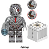 Load image into Gallery viewer, Cyborg Justice League Anime LEGO-compatible minifigure | custom brick minifigures