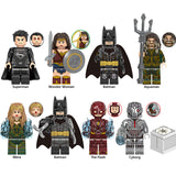Load image into Gallery viewer, Justice League Anime minifigure set Batman, Superman, Wonder Woman LEGO-compatible building block toys | 8-piece custom set