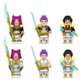 Load image into Gallery viewer, Kpop Demon minifigure set Mira White Stage Outfit, Mira Black Golden, Rumi White Stage Outfit LEGO-compatible building block