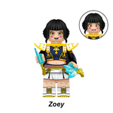 Load image into Gallery viewer, Zoey Black Golden Kpop Demon LEGO-compatible minifigure | custom brick toy figure