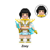 Load image into Gallery viewer, Zoey White Stage Outfit Kpop Demon LEGO-compatible minifigure | custom brick toy figure