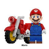 Load image into Gallery viewer, Mario with Motorcycle Super Mario Series 2 LEGO-compatible custom brick minifigure