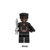 Load image into Gallery viewer, Blade the Daywalker Marvel Vault Custom LEGO-compatible minifigure | custom brick minifigures