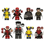 Load image into Gallery viewer, Marvel X-Force minifigure set Logan Wolverine, Deadpool, Magneto LEGO-compatible building block toys | 8-piece set